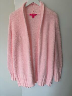 Lilly Pulitzer Light Pink Open-Front Cardigan
